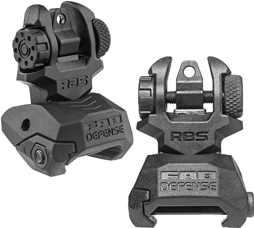 F.A.B. DEFENSE FRONT & REAR - BACK UP SIGHTS BLACK