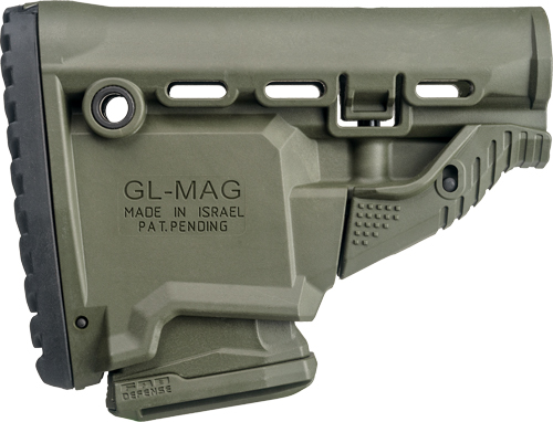 F.A.B. DEFENSE BUTTSTOCK AR-15 - /M4 OD GREEN ADJ CHEEK PIECE