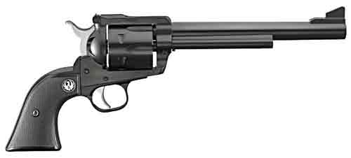 RUGER BLACKHAWK 45LC 7.5" AS - BLUED BLACK CHECKERED SYN