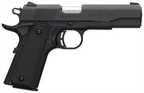 BROWNING 1911-380 BLACK LABEL - 380ACP 4.25"FS 8RD BLK/SYN