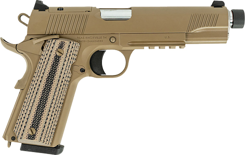 TISAS 1911 DUTY B45RDG 45ACP - 5" THREADED BBL 8RD FDE