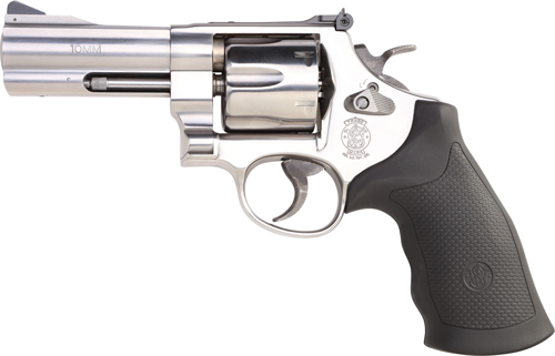 S&W 610 .10MM 4" AS 6-SHOT - STAINLESS STEEL RUBBER