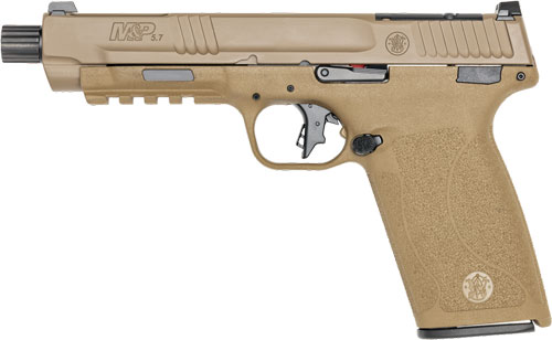 S&W M&P 5.7 NO THUMB SAFETY 5" - 2-22 RD MAGS OPTIC CUT FDE