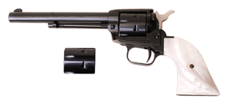 HERITAGE 22LR/22WMR COMBO 6.5" - BLACK WHITE PEARL GRIPS