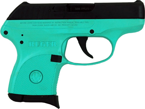 RUGER LCP 380ACP 6-SHOT FS - BLUED/SLD TURQUOIS FRM (TALO)