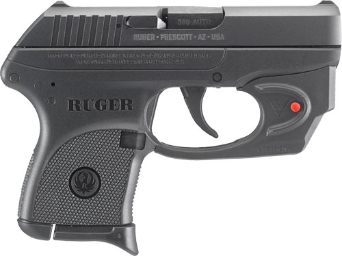 RUGER LCP 380ACP 6-SHOT FS - BLUED W/VIRIDIAN RED LASER