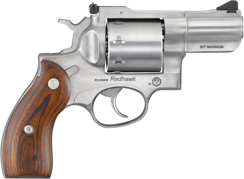RUGER REDHAWK 357 MAG 2.75" - STAINLESS WOOD ADJUSTABE