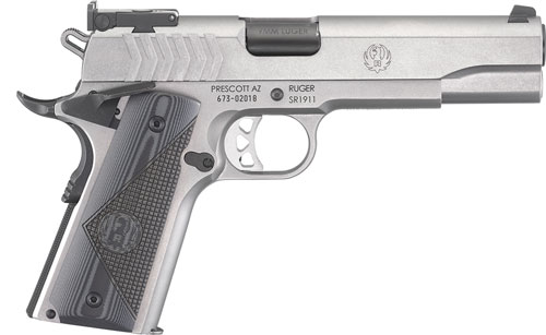 RUGER SR1911 TARGET 9MM 9-SHOT - STAINLESS G10 GRIPS