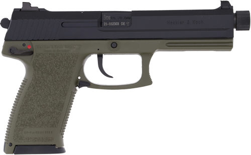 HK MARK 23 V1 DA/SA 45ACP - 5.87" BBL 2-12RD BLACK/GREEN