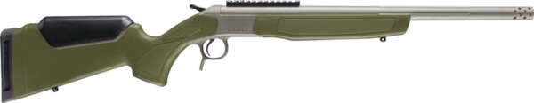 CVA SCOUT TD V3 450BM 22" - STAINLESS/OD GREEN SYNTHETIC