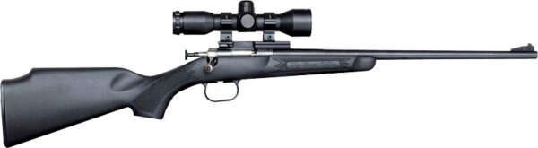 CRICKETT RIFLE G2 22LR BLUED/ - BLACK SYNTH W/SCOPE AND CASE