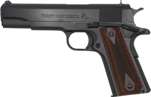 COLT GOVERNMENT 1911 38 SUPER - 5" 9RD BLUED ROSEWOOD