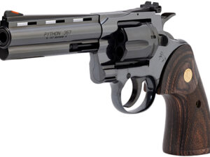 COLT PYTHON 357MAG 5" 6RD - BLUED WALNUT GOLD MEDALLION