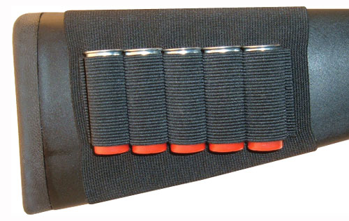 GROVTEC SHOTGUN SHELL HOLDER - BUTTSTOCK SLEEVE OPEN STYLE BK
