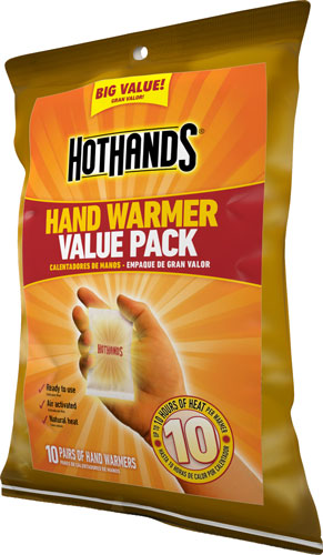 HOTHANDS HAND WARMER VALUE - PACK 10 PAIRS PER PACK 10 HOUR