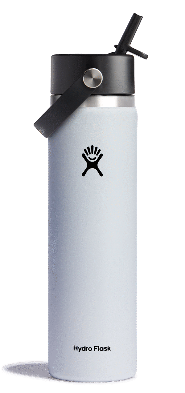 Wide Mouth Insulated Water Bottle w/ Flex Straw Cap