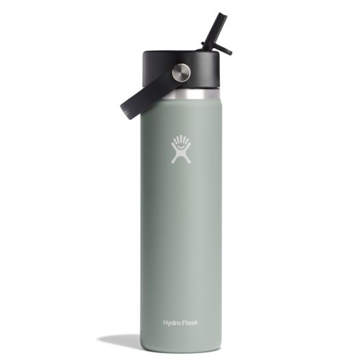 Wide Mouth Insulated Water Bottle w/ Flex Straw Cap