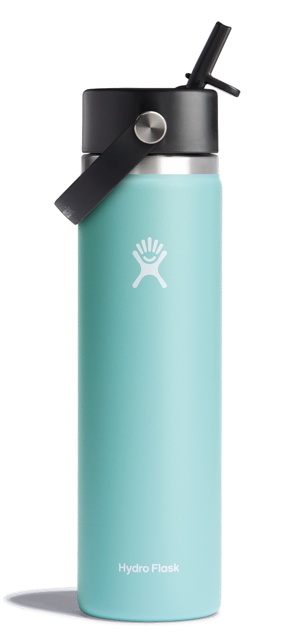 Wide Mouth Insulated Water Bottle w/ Flex Straw Cap