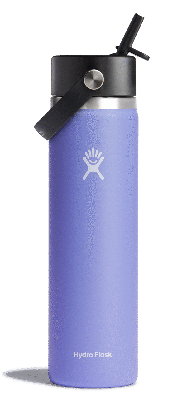 Wide Mouth Insulated Water Bottle w/ Flex Straw Cap