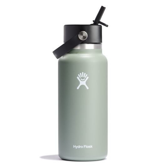 Wide Mouth Insulated Water Bottle w/ Flex Straw Cap