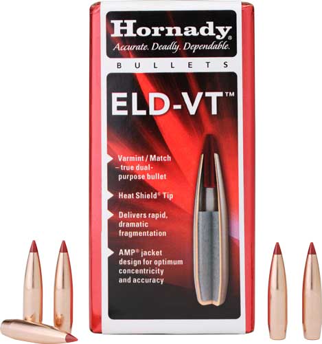 HORNADY BULLETS 6.5MM .264 - 100GR. ELD-VT 100CT 15BX/CS