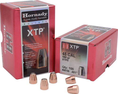 HORNADY BULLETS 45 CAL .451 - 185GR XTP 100CT 15BX/CS