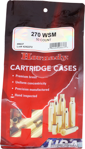 HORNADY UNPRIMED CASES 270 WSM - 50 PACK 5PK/CS