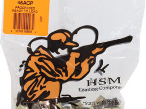 HSM BRASS 45 ACP ONCE FIRED - UNPRIMED 100 PACK