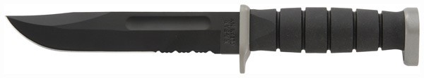 KA-BAR D2 EXTREME KNIFE - 7" SERR W/PLASTIC SHEATH