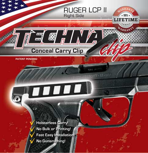 TECHNA CLIP HANDGUN RETENTION - CLIP RUGER LCP II RIGHT SIDE