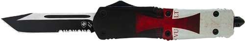 TEMPLAR KNIFE LARGE OTF TEMPLR - FLAG 3.5" BLK TANTO SERRATED