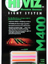 HIVIZ M400 SHOTGUN FRONT SIGHT - MAGNETIC FOR .328-.437" RIBS