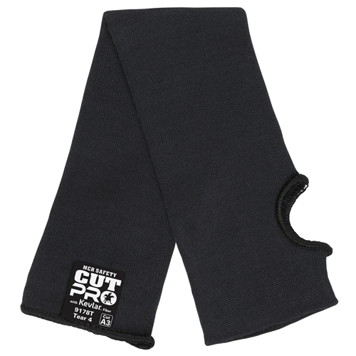 18 Black Kevlar Sleeve with Thumb Slot