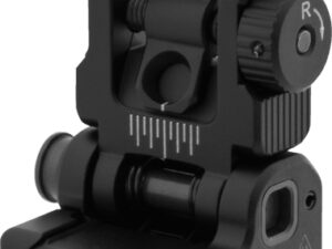 UTG ACCU-SYNC SPRING LOADED - AR 15 FLIP-UP REAR SIGHT BLACK