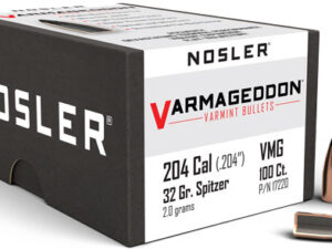 NOSLER BULLETS 20 CAL .204 - 32GR VARMAGEDDON TIPPED 100CT