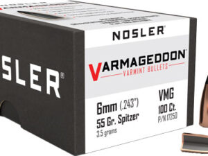 NOSLER BULLETS 6MM .243 - 55GR VARMAGEDDON TIPPED 100CT