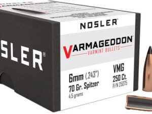 NOSLER BULLETS 6MM .243 - 70GR VARMAGEDDON TIPPED 250CT
