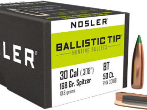 NOSLER BULLETS 30 CAL .308 - 168GR BALLISTIC TIP 50CT