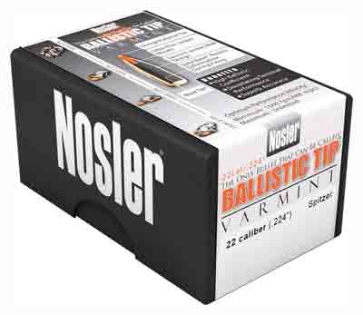 NOSLER BULLETS 22 CAL .224 - 40GR BALLISTIC TIP 250CT