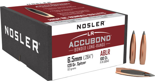 NOSLER BULLETS 6.5MM .264 - 129GR ACCUBOND LR 100CT