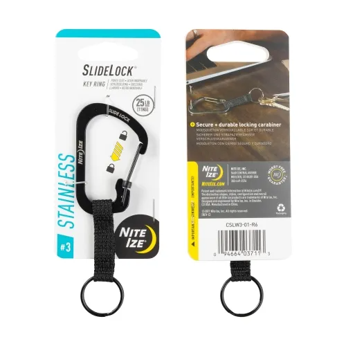 SlideLock Key Ring Stainless Steel