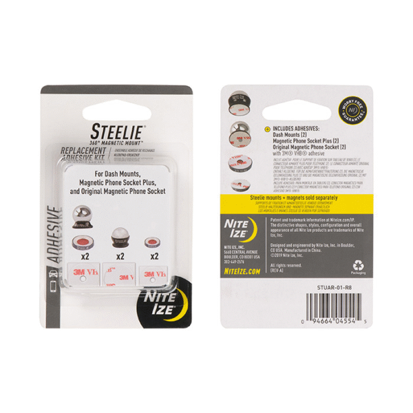 Steelie Replacement Adhesive Kit for Dash Mount + Phone Socket
