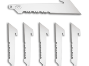 3 UTILITY W/ SERRATIONS BLADE PACK (Black, 6 Blades)