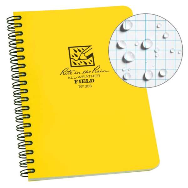 Polydura Side Spiral Field Notebook - 4.875 x 8.125