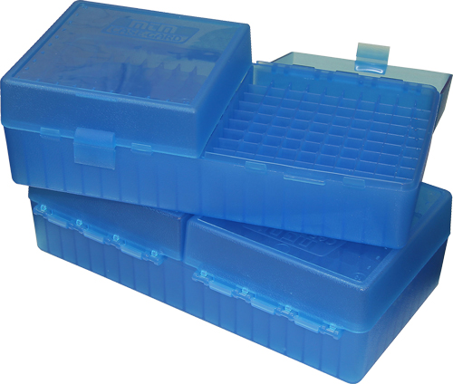 MTM AMMO BOX SMALL RIFLE - 200-ROUNDS FLIP TOP STYLE BLUE