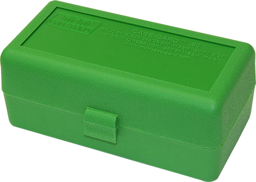 MTM AMMO BOX WSSM & 500SW - 50-ROUNDS FLIP TOP STYLE GREEN