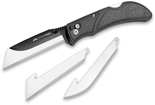 OUTDOOR EDGE RAZOR-WORK 3-BLD - COMBO SET GRAY BLISTER PACK