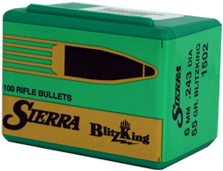SIERRA BULLETS 6MM .243 - 55GR BLITZKING 100CT