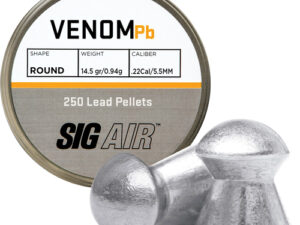 SIG PELLETS 22 VENOM 14.5GR - ROUND LEAD ALLOY 250 CT
