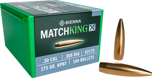 SIERRA BULLETS .30 CAL .308 - 175GR HP-BT MATCHKING X 100CT